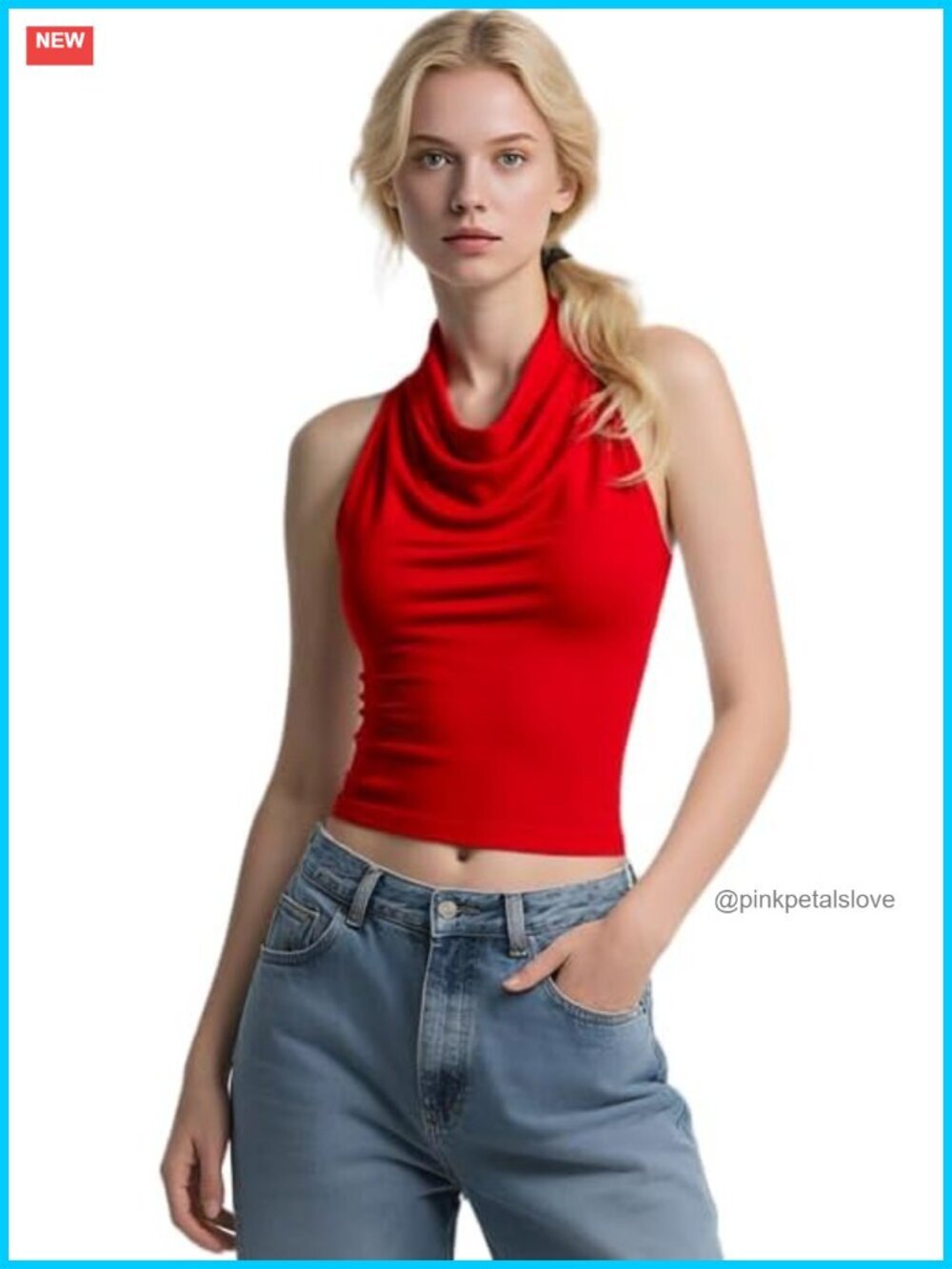 Women's Halter Backless Cowl Neck Tank Top Cami Going Out Modal Blend